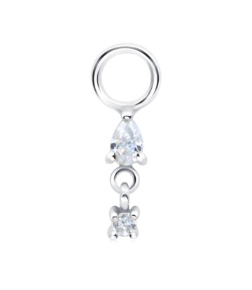 Dangling CZ Silver Charms CH-376